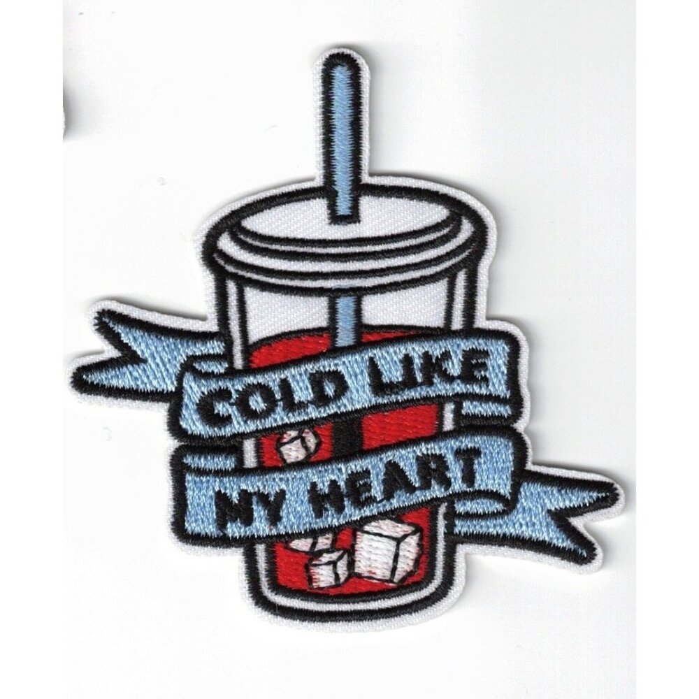 Cold Like My Heart Funny 3x3in Embroidered Iron-on Patch